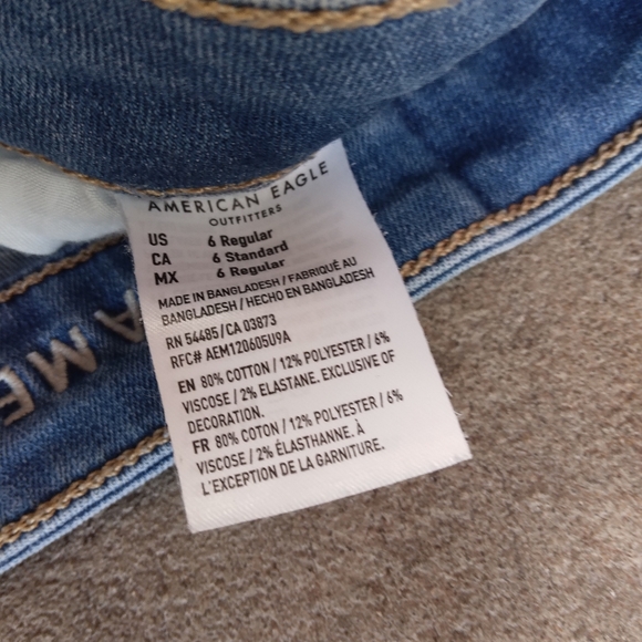 American Eagle Light Blue High Rise Next Level Stretch Skinny Jeans - Picture 5 of 5